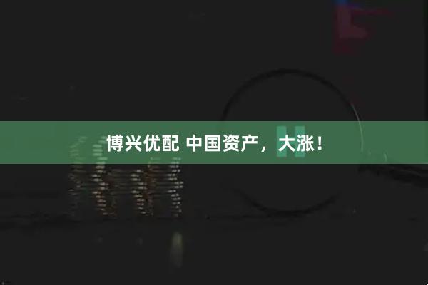 博兴优配 中国资产,大涨!