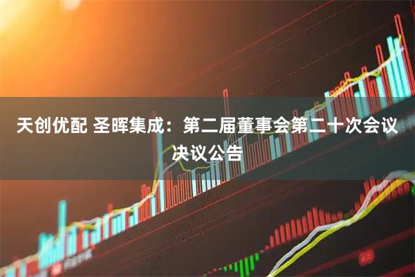 天创优配 圣晖集成：第二届董事会第二十次会议决议公告